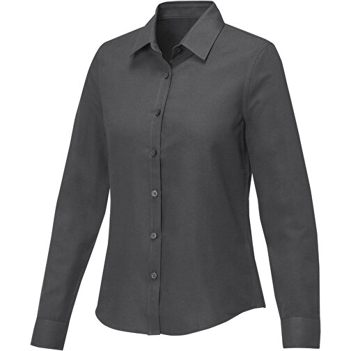 Pollux Damenbluse Mit Langen Ärmeln , storm grey, Oxford-Gewebe 55% Baumwolle, 45% Polyester, 130 g/m2, L, , Bild 1