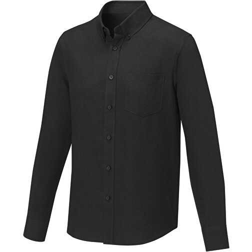 Pollux Herrenhemd Mit Langen Ärmeln , schwarz, Oxford-Gewebe 55% Baumwolle, 45% Polyester, 130 g/m2, L, , Bild 1