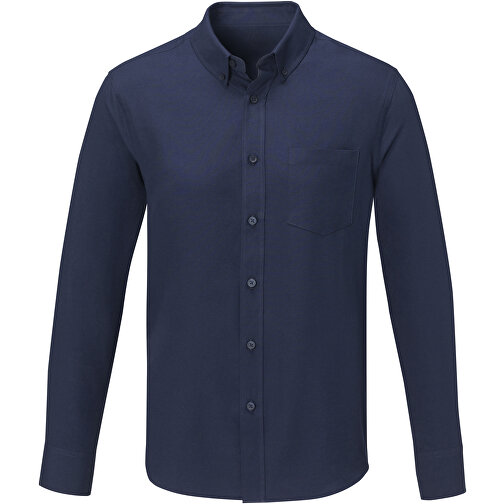 Pollux Herrenhemd Mit Langen Ärmeln , navy, Oxford-Gewebe 55% Baumwolle, 45% Polyester, 130 g/m2, 2XL, , Bild 3