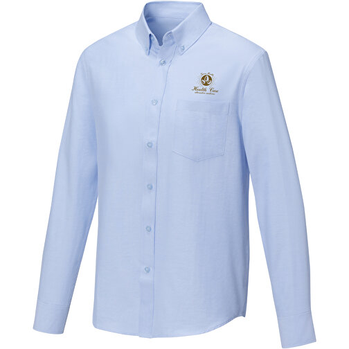 Pollux Herrenhemd Mit Langen Ärmeln , hellblau, Oxford-Gewebe 55% Baumwolle, 45% Polyester, 130 g/m2, 3XL, , Bild 2