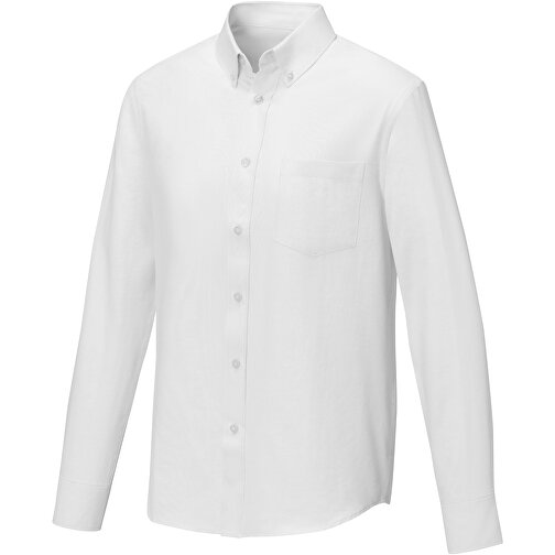 Pollux Herrenhemd Mit Langen Ärmeln , weiß, Oxford-Gewebe 55% Baumwolle, 45% Polyester, 130 g/m2, 3XL, , Bild 1