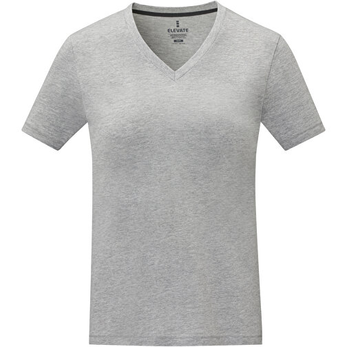 Somoto T-Shirt Mit V-Ausschnitt Für Damen , Green Concept, heather grau, Single jersey Strick 90% Baumwolle, 10% Viskose, 160 g/m2, L, , Bild 3