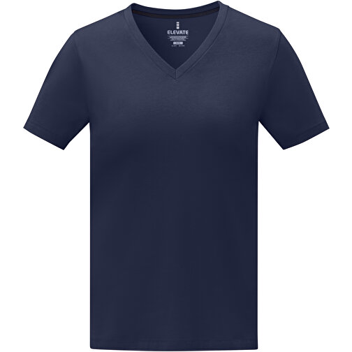 Somoto T-Shirt Mit V-Ausschnitt Für Damen , Green Concept, navy, Single jersey Strick 100% Baumwolle, 160 g/m2, XS, , Bild 3