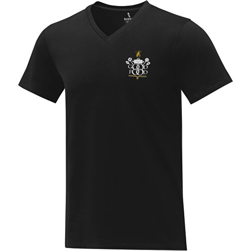 Somoto T-Shirt Mit V-Ausschnitt Für Herren , Green Concept, schwarz, Single jersey Strick 100% Baumwolle, 160 g/m2, XS, , Bild 2