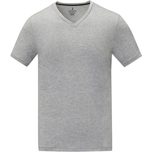 Somoto T-Shirt Mit V-Ausschnitt Für Herren , Green Concept, heather grau, Single jersey Strick 90% Baumwolle, 10% Viskose, 160 g/m2, XL, , Bild 3