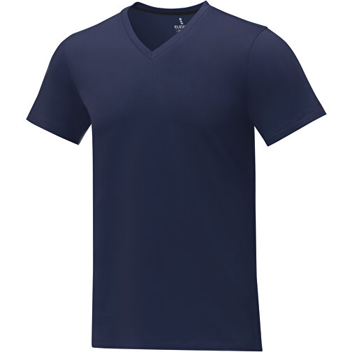 Somoto T-Shirt Mit V-Ausschnitt Für Herren , Green Concept, navy, Single jersey Strick 100% Baumwolle, 160 g/m2, 3XL, , Bild 1