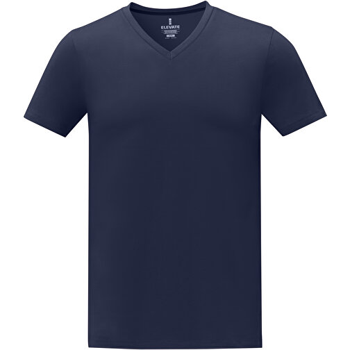 Somoto T-Shirt Mit V-Ausschnitt Für Herren , Green Concept, navy, Single jersey Strick 100% Baumwolle, 160 g/m2, XXL, , Bild 3