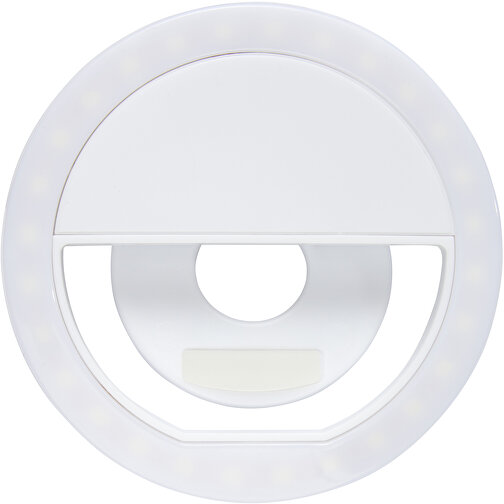 Ring Selfie Licht , weiß, ABS Kunststoff, 8,50cm x 2,60cm x 8,50cm (Länge x Höhe x Breite), Bild 3