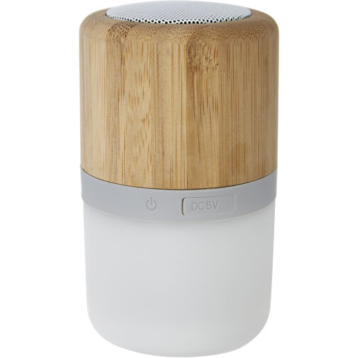 Aurea Bluetooth®-højttaler af bambus med lys, Billede 5