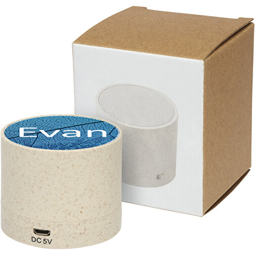 Haut-parleur Bluetooth® Kikai en paille de blé, Image 3