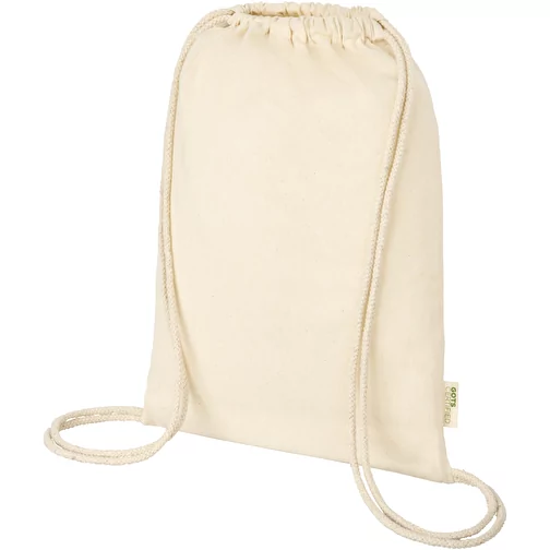 Orissa 140 g/m² organic cotton drawstring bag 5L, Obraz 1