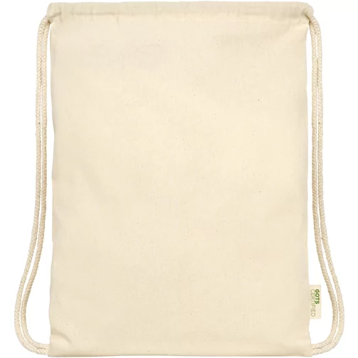 Orissa 140 g/m² organic cotton drawstring bag 5L, Obraz 3