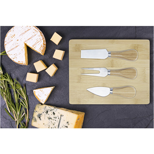 Tagliere e accessori per formaggio Ement in bambù, Immagine 5