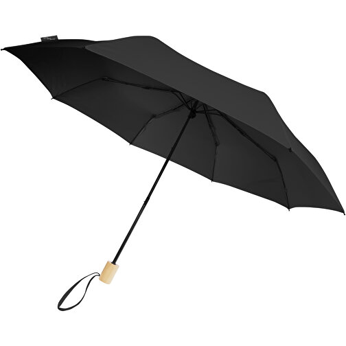 Birgit 21´´ Faltbarer Winddichter Regenschirm Aus Recyceltem PET , Green Concept, schwarz, Recyceltes PET Pongee Polyester, 28,00cm (Höhe), Bild 1