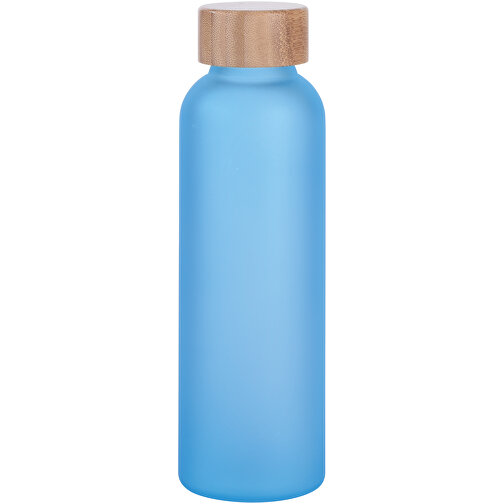Glas-Flasche TAKE FROSTY , blau, Borosilikatglas / Bambus / Silikon, 21,50cm (Höhe), Bild 1
