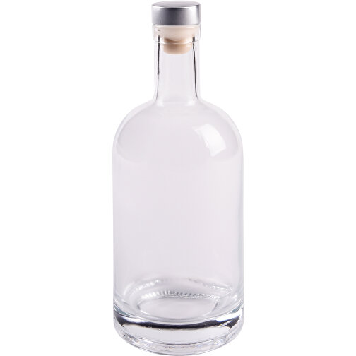 Glas-Trinkflasche PEARLY , transparent, Glas / Kunststoff / Silikon, 23,50cm (Höhe), Bild 1