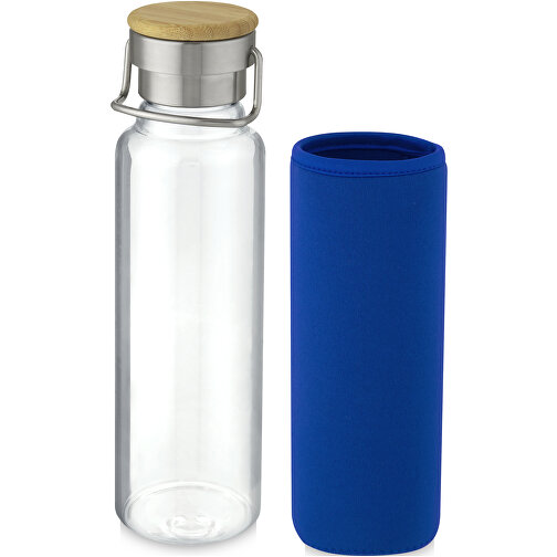 Thor 660 Ml Glasflasche Mit Neoprenhülle , Green Concept, blau, Borosilikatglas, PP Kunststoff, Bambusholz, 26,20cm (Höhe), Bild 6