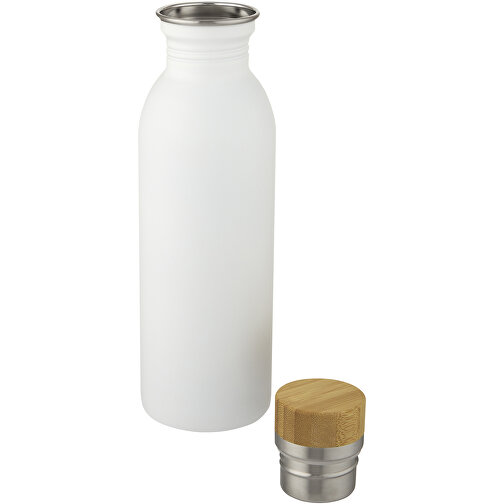 Kalix 650 Ml Sportflasche Aus Edelstahl , weiß, Edelstahl, Bambusholz, Silikon Kunststoff, 23,20cm (Höhe), Bild 5