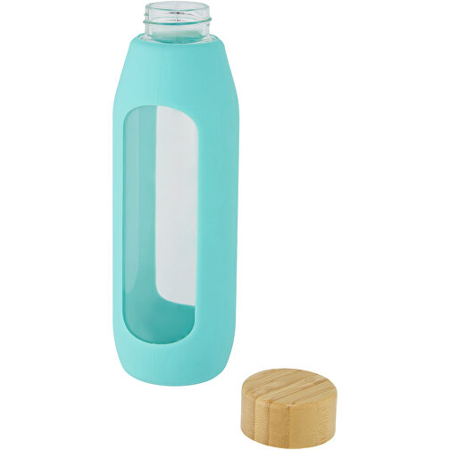 Tidan 600 Ml Flasche Aus Borosilikatglas Mit Silikongriff , tide grün, Borosilikatglas, Silikon Kunststoff, 22,00cm (Höhe), Bild 7