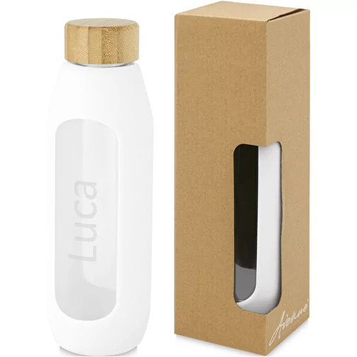Bouteille Tidan de 600 ml en verre borosilicate avec grip en silicone, Image 4