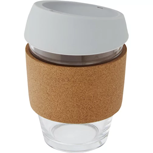 Gobelet Lidan de 360 ml en verre borosilicate avec grip en liège et couvercle en silicone, Image 7