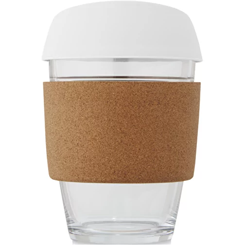 Gobelet Lidan de 360 ml en verre borosilicate avec grip en liège et couvercle en silicone, Image 6