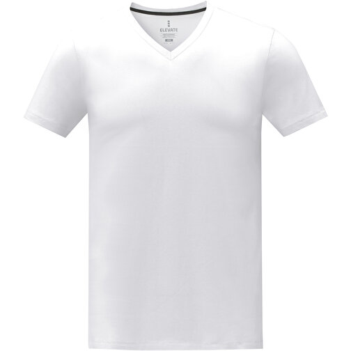Somoto T-Shirt Mit V-Ausschnitt Für Herren , Green Concept, weiss, Single jersey Strick 100% Baumwolle, 160 g/m2, S, , Bild 3