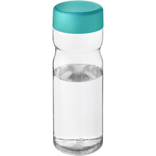 H2O Active® Base Tritan™ 650-ml-Sportflasche Mit Drehdeckel , Green Concept, transparent klar / aquablau, Eastman Tritan™, 20,60cm (Höhe), Bild 1