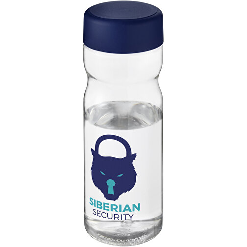 H2O Active® Base Tritan™ 650-ml-Sportflasche Mit Drehdeckel , Green Concept, transparent klar / blau, Eastman Tritan™, 20,60cm (Höhe), Bild 2