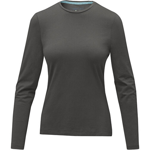 Ponoka Langarmshirt Für Damen , Green Concept, storm grey, Single jersey Strick 95% Bio Baumwolle, 5% Elastan, 200 g/m2, S, , Bild 3