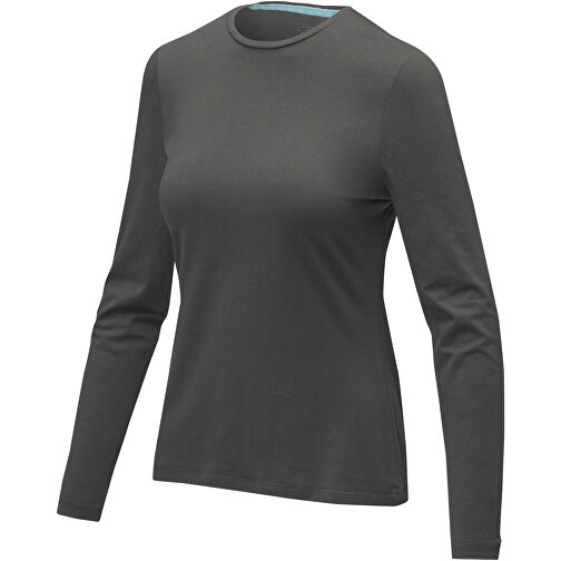 Ponoka Langarmshirt Für Damen , Green Concept, storm grey, Single jersey Strick 95% Bio Baumwolle, 5% Elastan, 200 g/m2, XS, , Bild 1