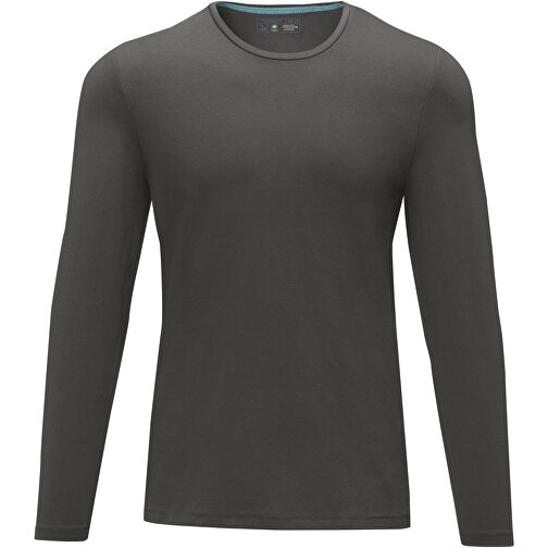 Ponoka Langarmshirt Für Herren , Green Concept, storm grey, Single jersey Strick 95% Bio Baumwolle, 5% Elastan, 200 g/m2, 3XL, , Bild 3
