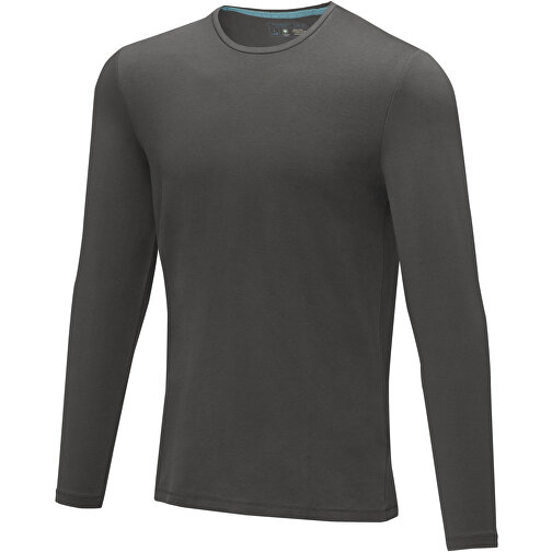 Ponoka Langarmshirt Für Herren , Green Concept, storm grey, Single jersey Strick 95% Bio Baumwolle, 5% Elastan, 200 g/m2, XL, , Bild 1