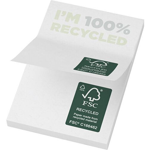 Karteczki samoprzylepne z recyklingu o wymiarach 50 x 75 mm Sticky-Mate®, Obraz 1