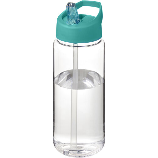H2O Active® Octave Tritan™ 600 Ml Sportflasche Mit Ausgussdeckel , Green Concept, transparent klar / aquablau, Eastman Tritan™, 19,20cm (Höhe), Bild 1
