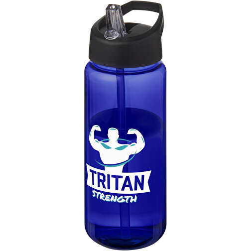 H2O Active® Octave Tritan™ 600 Ml Sportflasche Mit Ausgussdeckel , Green Concept, blau / schwarz, Eastman Tritan™, 19,20cm (Höhe), Bild 2
