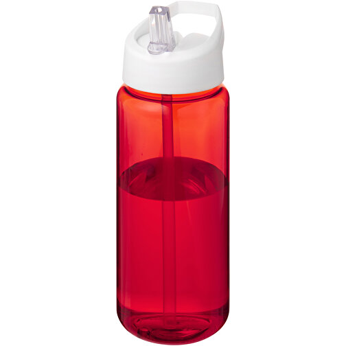 H2O Active® Octave Tritan™ 600 Ml Sportflasche Mit Ausgussdeckel , Green Concept, rot / weiß, Eastman Tritan™, 19,20cm (Höhe), Bild 1