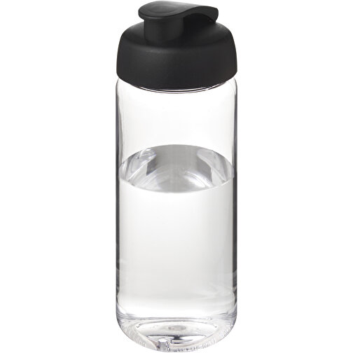 H2O Active® Octave Tritan™ 600-ml-Sportflasche Mit Klappdeckel , Green Concept, transparent klar / schwarz, Eastman Tritan™, 19,40cm (Höhe), Bild 1