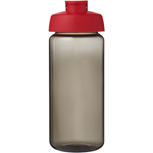 H2O Active® Octave Tritan™ 600-ml-Sportflasche Mit Klappdeckel , Green Concept, kohle / rot, Eastman Tritan™, 19,40cm (Höhe), Bild 3