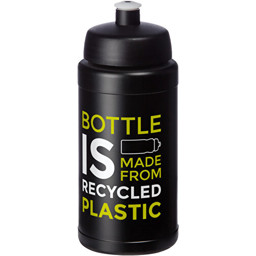 Baseline Recycelte Sportflasche, 500 Ml , Green Concept, schwarz, Recycelter HDPE Kunststoff, 18,50cm (Höhe), Bild 2