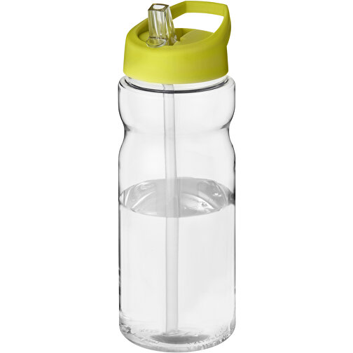 H2O Active® Base Tritan™ 650 Ml Sportflasche Mit Ausgussdeckel , Green Concept, transparent klar / limone, Eastman Tritan™, 21,80cm (Höhe), Bild 1