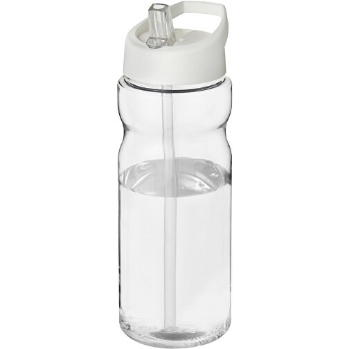 H2O Active® Base Tritan™ 650 Ml Sportflasche Mit Ausgussdeckel , Green Concept, transparent klar / weiß, Eastman Tritan™, 21,80cm (Höhe), Bild 1