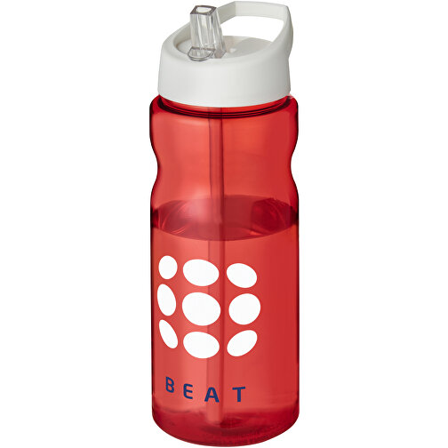 H2O Active® Base Tritan™ 650 Ml Sportflasche Mit Ausgussdeckel , Green Concept, rot / weiß, Eastman Tritan™, 21,80cm (Höhe), Bild 2