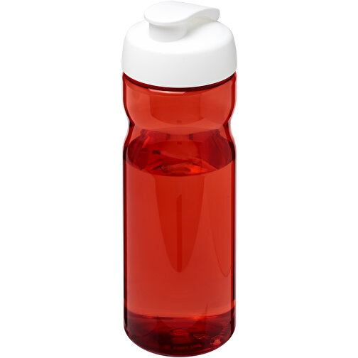 H2O Active® Base Tritan™ 650 Ml Sportflasche Mit Klappdeckel , Green Concept, rot / weiß, Eastman Tritan™, 22,10cm (Höhe), Bild 1