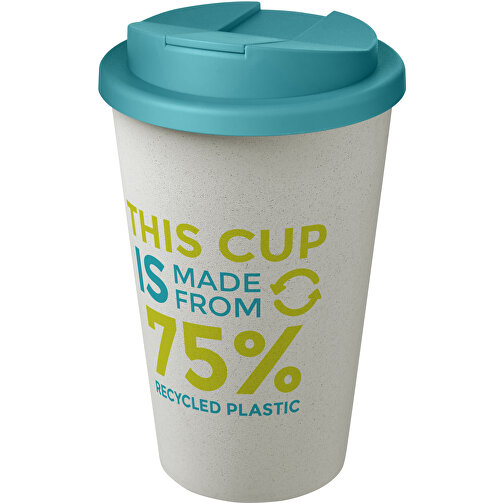 Americano® Eco 350 ml kop med spildsikkert låg, fremstillet af genanvendte materialer, Billede 2