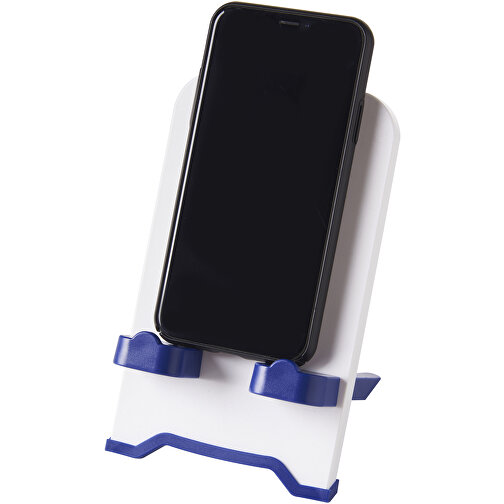 The Dok Smartphone Halter , blau / weiß, GPPS Kunststoff, HDPE Kunststoff, 9,80cm x 17,00cm x 10,30cm (Länge x Höhe x Breite), Bild 5