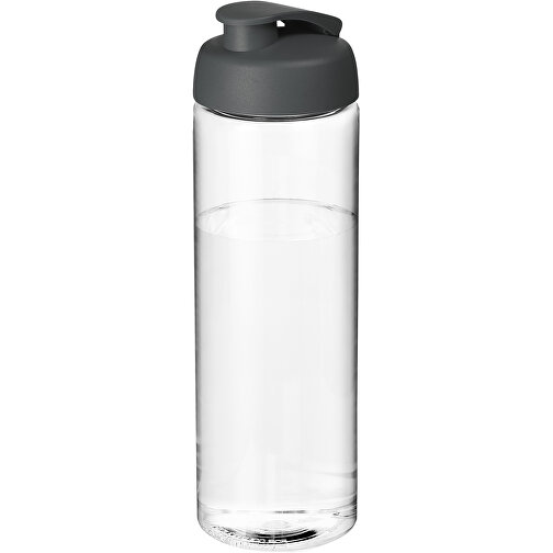 H2O Active® Vibe 850 Ml Sportflasche Mit Klappdeckel , transparent / grau, PET Kunststoff, PP Kunststoff, 24,40cm (Höhe), Bild 1