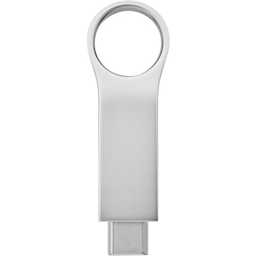 Typ C USB Stick 3.0 Rund, Groß , silber MB , 32 GB , Zink Legierung MB , 5,20cm x 0,70cm x 1,80cm (Länge x Höhe x Breite), Bild 5