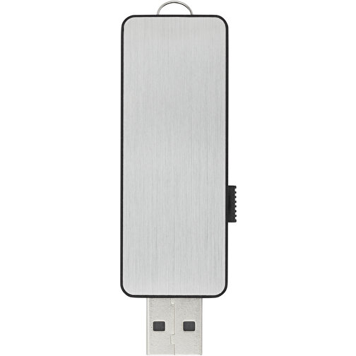 Light Up USB Stick Mit Weißem Licht , schwarz / silber / weiß MB , 8 GB , ABS Kunststoff MB , 6,00cm x 1,30cm x 2,00cm (Länge x Höhe x Breite), Bild 3