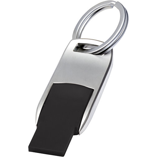 Flip USB Stick , schwarz MB , 32 GB , Zink Legierung, Kunststoff MB , 4,60cm x 0,60cm x 1,90cm (Länge x Höhe x Breite), Bild 1
